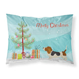 Caroline'S Treasures Basset Hound Christmas Tree Fabric Standard Pillowcases, Multicolor