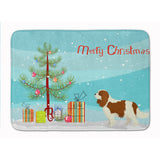 Caroline'S Treasures Cavalier Spaniel Christmas Tree Machine Washable Memory Foam Mat Doormats, Multicolor