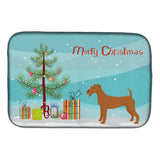 Caroline'S Treasures Ck3546Ddm Irish Terrier Christmas Tree Dish-Drying-Mats, 14 X 21, Multicolor
