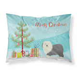 Caroline'S Treasures Old English Sheepdog Christmas Tree Fabric Standard Pillowcases, Multicolor