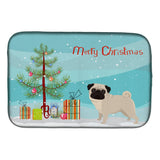 Caroline'S Treasures Ck3557Ddm Pug Christmas Tree Dish-Drying-Mats, 14 X 21, Multicolor