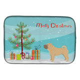 Caroline'S Treasures Ck3562Ddm Shar Pei Christmas Tree Dish-Drying-Mats, 14 X 21, Multicolor