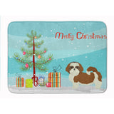 Caroline'S Treasures Shih Tzu Christmas Tree Machine Washable Memory Foam Mat Doormats, Multicolor