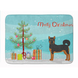 Caroline'S Treasures Akita Shepherd Black And Tan Christmas Tree Machine Washable Memory Foam Mat Doormats, Multicolor