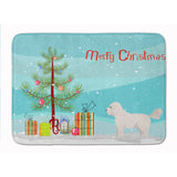 Caroline'S Treasures Bichpoo White Christmas Tree Machine Washable Memory Foam Mat Doormats, Multicolor