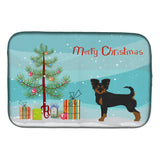 Caroline'S Treasures Ck3813Ddm Black And Tan Chion Christmas Tree Dish-Drying-Mats, 14 X 21, Multicolor