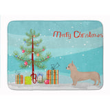 Caroline'S Treasures Tan Chiweenie Christmas Tree Machine Washable Memory Foam Mat Doormats, Multicolor