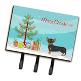 Caroline'S Treasures Black And Tan Chiweenie Christmas Tree Leash Or Key Holder Hooks, Multicolor