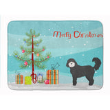 Caroline'S Treasures Black Cockapoo Christmas Tree Machine Washable Memory Foam Mat Doormats, Multicolor