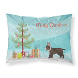 Caroline'S Treasures Black French Bulldog Pit Bull Mix Christmas Tree Fabric Standard Pillowcases, Multicolor