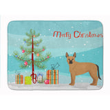 Caroline'S Treasures Tan German Shepherd Mastiff Mix Christmas Tree Machine Washable Memory Foam Mat Doormats, Multicolor