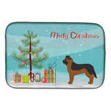 Caroline'S Treasures Black German Shepherd Mastiff Mix Christmas Tree Dish-Drying-Mats, 14 X 21, Multicolor