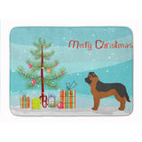 Caroline'S Treasures Black German Shepherd Mastiff Mix Christmas Tree Machine Washable Memory Foam Mat Doormats, Multicolor
