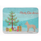 Caroline'S Treasures Tan Jackhuahua Christmas Tree Machine Washable Memory Foam Mat Doormats, Multicolor