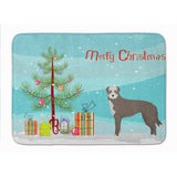 Caroline'S Treasures Lurcher #1 Christmas Tree Machine Washable Memory Foam Mat Doormats, Multicolor