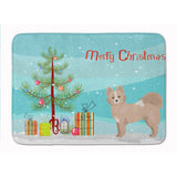 Caroline'S Treasures Tan Pomchi Christmas Tree Machine Washable Memory Foam Mat Doormats, Multicolor