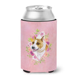 Caroline'S Treasures Ck4114Cc Bull Terrier Pink Flowers Can Or Bottle Hugger Cold-Beverage-Koozies, 12 Oz, Multicolor