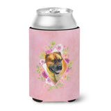 Caroline'S Treasures Ck4121Cc Borboel Mastiff Pink Flowers Can Or Bottle Hugger Cold-Beverage-Koozies, 12 Oz, Multicolor