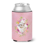 Caroline'S Treasures Ck4129Cc Chihuahua #2 Pink Flowers Can Or Bottle Hugger Cold-Beverage-Koozies, 12 Oz, Multicolor