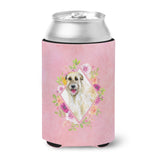 Caroline'S Treasures Ck4153Cc Irish Wolfhound Pink Flowers Can Or Bottle Hugger Cold-Beverage-Koozies, 12 Oz, Multicolor
