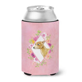 Caroline'S Treasures Ck4154Cc Italian Greyhound Pink Flowers Can Or Bottle Hugger Cold-Beverage-Koozies, 12 Oz, Multicolor