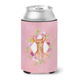 Caroline'S Treasures Ck4168Cc Pharaoh Hound Pink Flowers Can Or Bottle Hugger Cold-Beverage-Koozies, 12 Oz, Multicolor