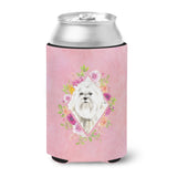 Caroline'S Treasures Ck4223Cc Maltese Pink Flowers Can Or Bottle Hugger Cold-Beverage-Koozies, 12 Oz, Multicolor