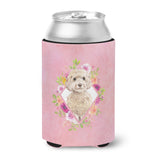 Caroline'S Treasures Ck4246Cc Champagne Cockapoo Pink Flowers Can Or Bottle Hugger Cold-Beverage-Koozies, 12 Oz, Multicolor