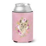 Caroline'S Treasures Ck4250Cc Cairn Terrier Pink Flowers Can Or Bottle Hugger Cold-Beverage-Koozies, 12 Oz, Multicolor