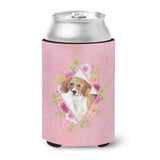 Caroline'S Treasures Ck4265Cc Beagle Pink Flowers Can Or Bottle Hugger Cold-Beverage-Koozies, 12 Oz, Multicolor
