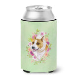 Caroline'S Treasures Ck4274Cc Bull Terrier Green Flowers Can Or Bottle Hugger Cold-Beverage-Koozies, 12 Oz, Multicolor