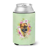 Caroline'S Treasures Ck4281Cc Borboel Mastiff Green Flowers Can Or Bottle Hugger Cold-Beverage-Koozies, 12 Oz, Multicolor