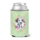 Caroline'S Treasures Ck4296Cc Dalmatian Puppy Green Flowers Can Or Bottle Hugger Cold-Beverage-Koozies, 12 Oz, Multicolor