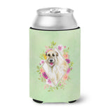 Caroline'S Treasures Ck4313Cc Irish Wolfhound Green Flowers Can Or Bottle Hugger Cold-Beverage-Koozies, 12 Oz, Multicolor