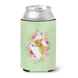 Caroline'S Treasures Ck4314Cc Italian Greyhound Green Flowers Can Or Bottle Hugger Cold-Beverage-Koozies, 12 Oz, Multicolor