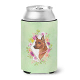 Caroline'S Treasures Ck4321Cc Miniature Pinscher Green Flowers Can Or Bottle Hugger Cold-Beverage-Koozies, 12 Oz, Multicolor