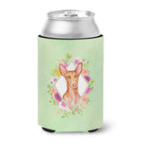 Caroline'S Treasures Ck4328Cc Pharaoh Hound Green Flowers Can Or Bottle Hugger Cold-Beverage-Koozies, 12 Oz, Multicolor