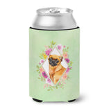 Caroline'S Treasures Ck4345Cc Brabant Griffon Green Flowers Can Or Bottle Hugger Cold-Beverage-Koozies, 12 Oz, Multicolor