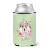 Caroline'S Treasures Ck4358Cc Jack Russell Terrier Green Flowers Can Or Bottle Hugger Cold-Beverage-Koozies, 12 Oz, Multicolor