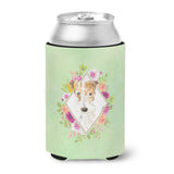 Caroline'S Treasures Ck4359Cc Fox Terrier Green Flowers Can Or Bottle Hugger Cold-Beverage-Koozies, 12 Oz, Multicolor