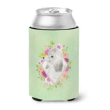 Caroline'S Treasures White Standard Poodle Green Flowers Can Or Bottle Hugger Cold-Beverage-Koozies, 12 Oz, Multicolor