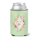 Caroline'S Treasures Ck4361Cc White Collie Green Flowers Can Or Bottle Hugger Cold-Beverage-Koozies, 12 Oz, Multicolor