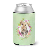 Caroline'S Treasures Ck4364Cc Airedale Terrier Green Flowers Can Or Bottle Hugger Cold-Beverage-Koozies, 12 Oz, Multicolor