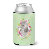 Caroline'S Treasures Ck4393Cc Grey Standard Poodle Green Flowers Can Or Bottle Hugger Cold-Beverage-Koozies, 12 Oz, Multicolor