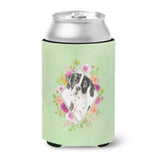 Caroline'S Treasures Ck4399Cc English Pointer Green Flowers Can Or Bottle Hugger Cold-Beverage-Koozies, 12 Oz, Multicolor