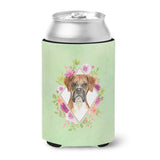 Caroline'S Treasures Ck4415Cc Boxer Green Flowers Can Or Bottle Hugger Cold-Beverage-Koozies, 12 Oz, Multicolor