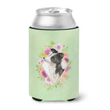 Caroline'S Treasures Ck4418Cc Border Collie Green Flowers Can Or Bottle Hugger Cold-Beverage-Koozies, 12 Oz, Multicolor