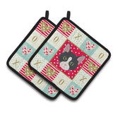 Caroline'S Treasures Ck5081Pthd American Polydactyl Cat Love Pair Of Pot Holders Potholders, Multicolor