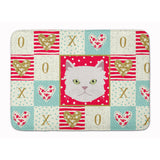 Caroline'S Treasures Asian Semi Longhaired Cat Love Machine Washable Memory Foam Mat Doormats, Multicolor