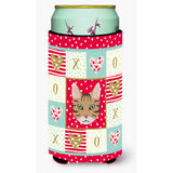 Caroline'S Treasures Ck5098Tbc California Spangled Cat Tall Boy Hugger Cold-Beverage-Koozies, Multicolor